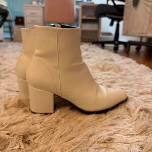 Madden Girl Cream Ankle Booties